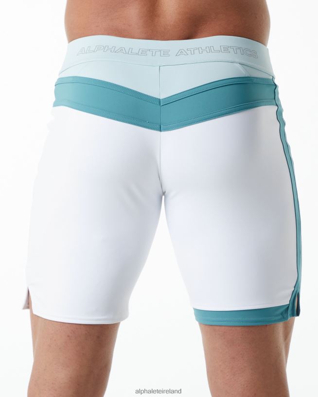 Clothing IE Alphalete Men Trident Competition Short White 2L4400743