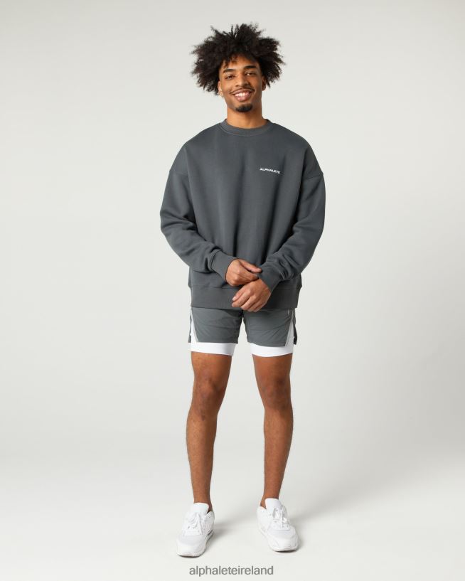 Clothing IE Alphalete Men Classic Crew Smoke Grey 2L4400633