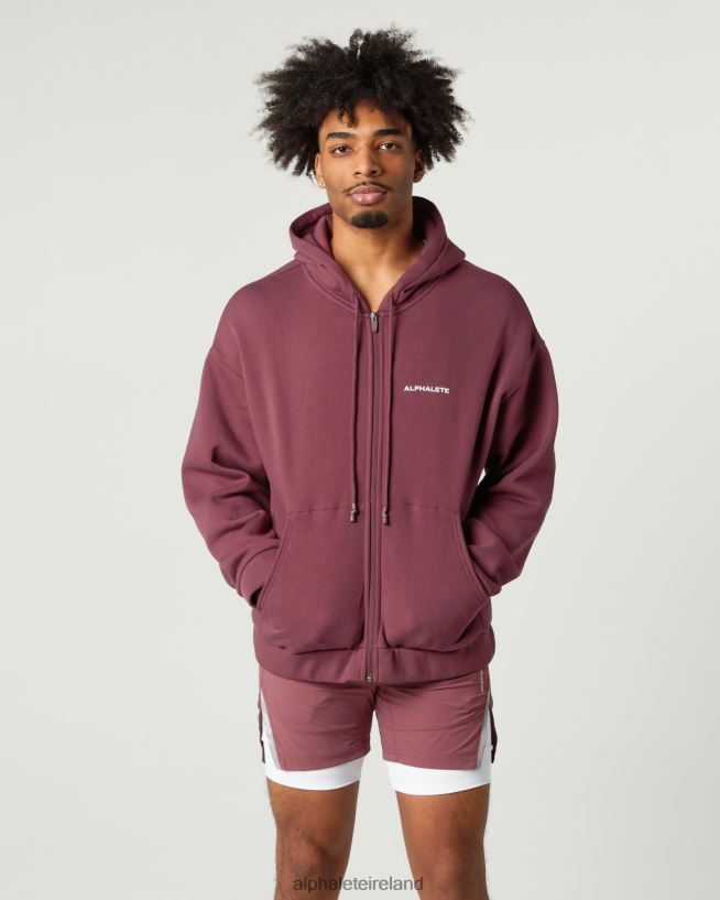 Clothing IE Alphalete Men Classic Full-Zip Jacket Autumn Red 2L4400634