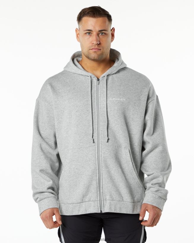 Clothing IE Alphalete Men Classic Full-Zip Jacket Heather Grey 2L4400642