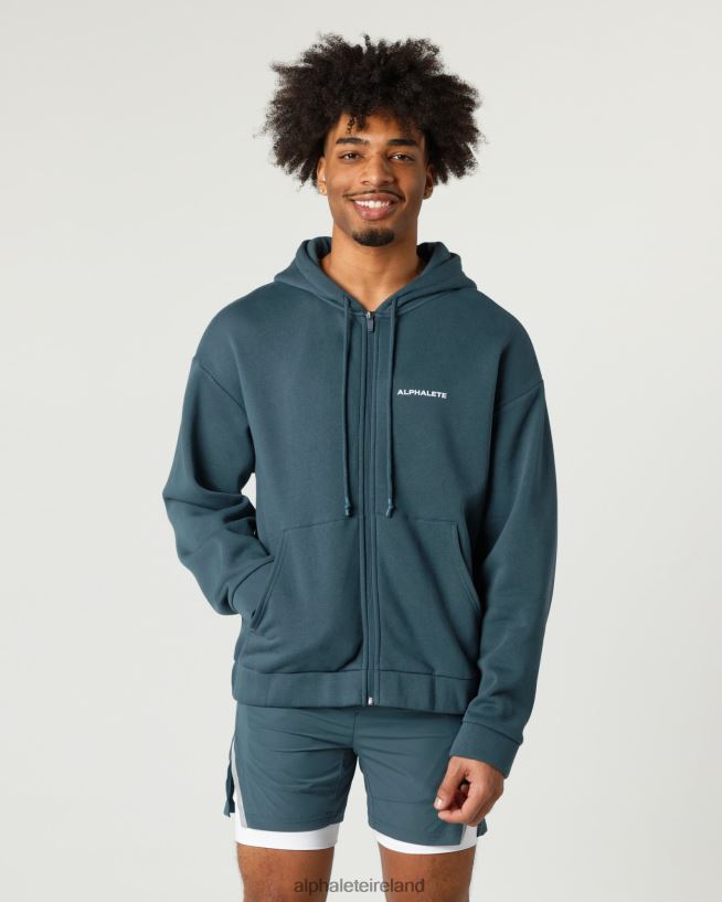 Clothing IE Alphalete Men Classic Full-Zip Jacket Ocean Blue 2L4400637