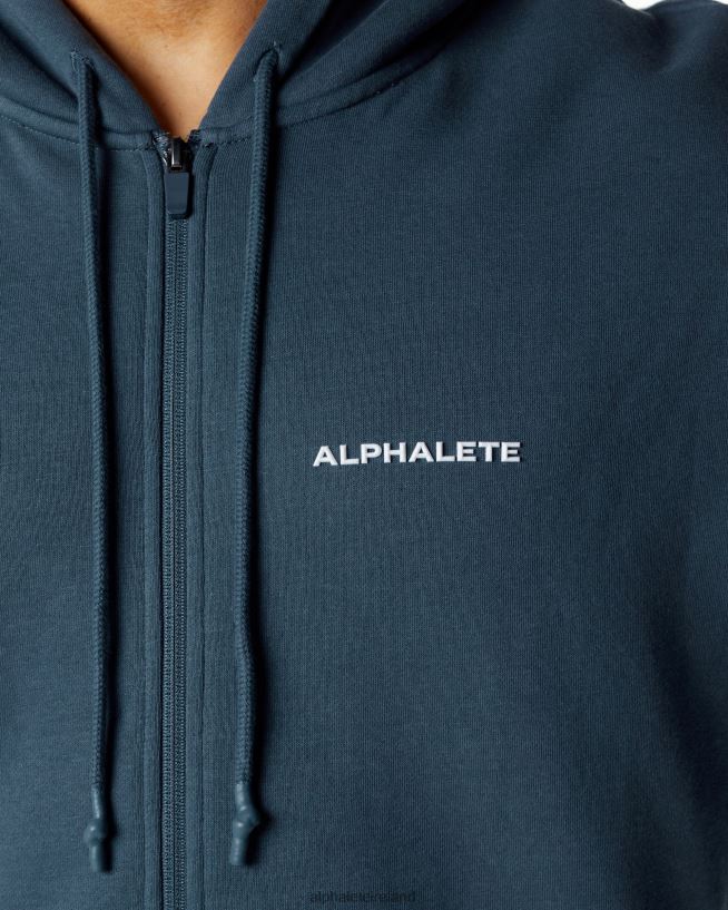 Clothing IE Alphalete Men Classic Full-Zip Jacket Whale Blue 2L4400644