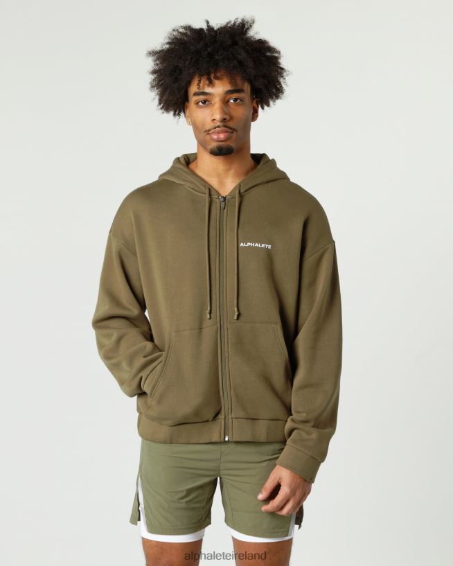 Clothing IE Alphalete Men Classic Full-Zip Jacket Willow Green 2L4400636