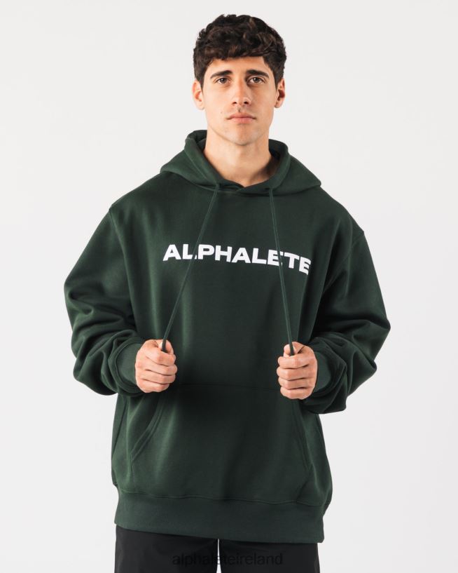 Clothing IE Alphalete Men Core Hoodie Evergreen Green 2L4400627
