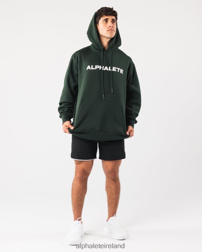 Clothing IE Alphalete Men Core Hoodie Evergreen Green 2L4400627