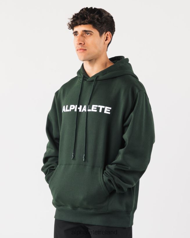 Clothing IE Alphalete Men Core Hoodie Evergreen Green 2L4400627