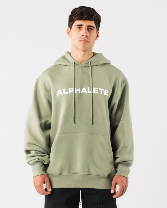 Clothing IE Alphalete Men Core Hoodie Sage Green 2L4400626