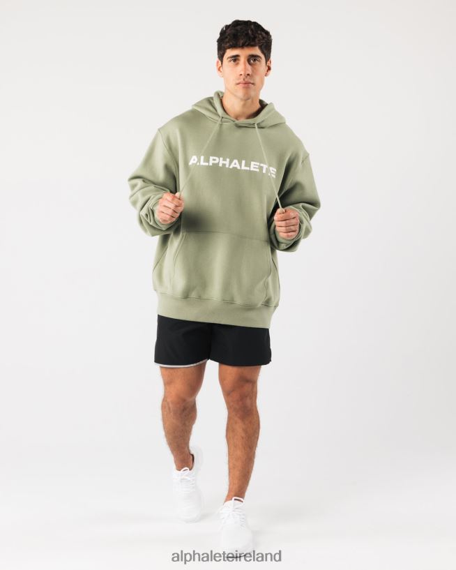 Clothing IE Alphalete Men Core Hoodie Sage Green 2L4400626
