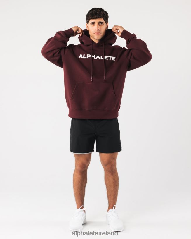 Clothing IE Alphalete Men Core Hoodie Sangria Red 2L4400628