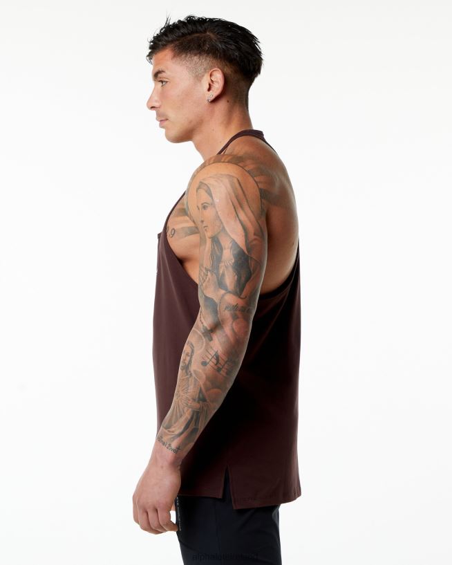Clothing IE Alphalete Men Emblem Stringer Burgundy Red 2L4400606