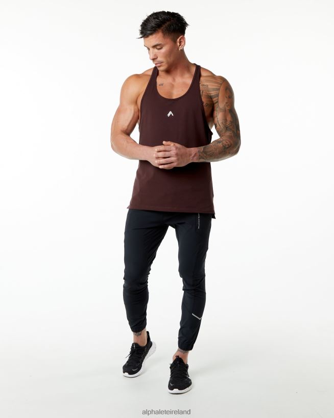 Clothing IE Alphalete Men Emblem Stringer Burgundy Red 2L4400606
