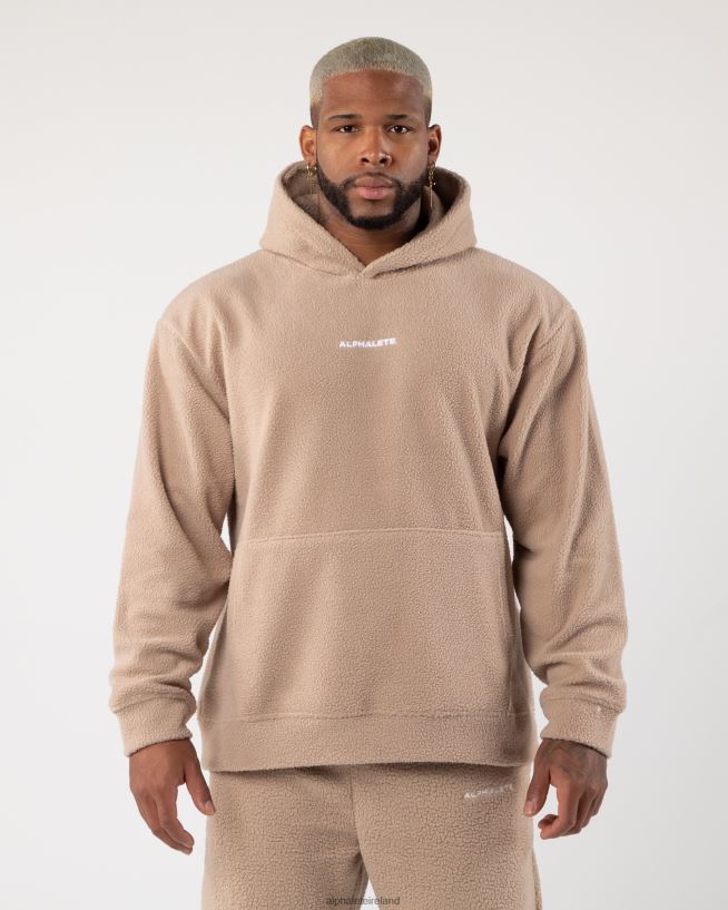 Clothing IE Alphalete Men King Hoodie Linen Brown 2L4400617