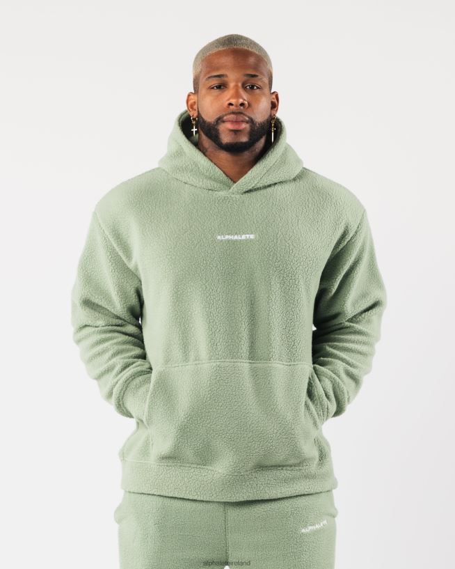 Clothing IE Alphalete Men King Hoodie Sage Green 2L4400618
