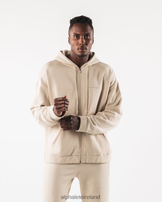 Clothing IE Alphalete Men Origin Full-Zip Jacket Sea Salt Brown 2L4400610