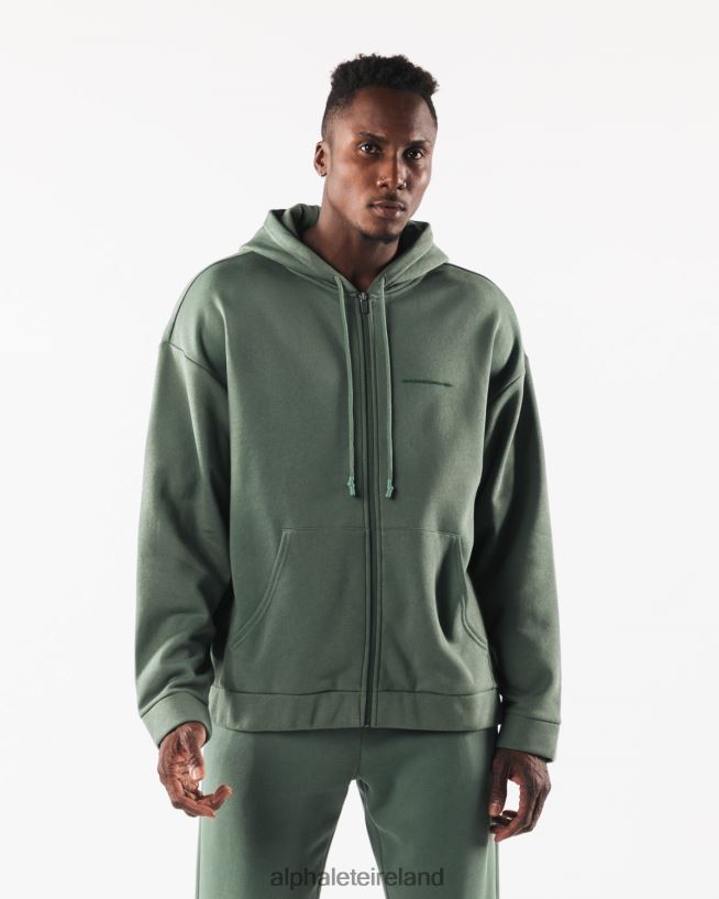 Clothing IE Alphalete Men Origin Full-Zip Jacket Serene Green 2L4400613