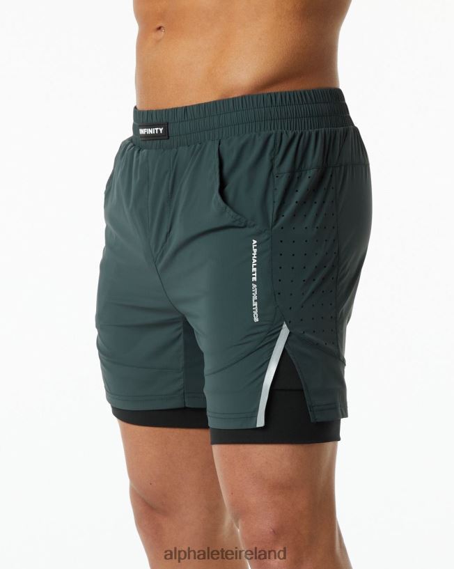 Clothing IE Alphalete Men Infinity Speed Short 5.5" Hunter Green 2L4400708