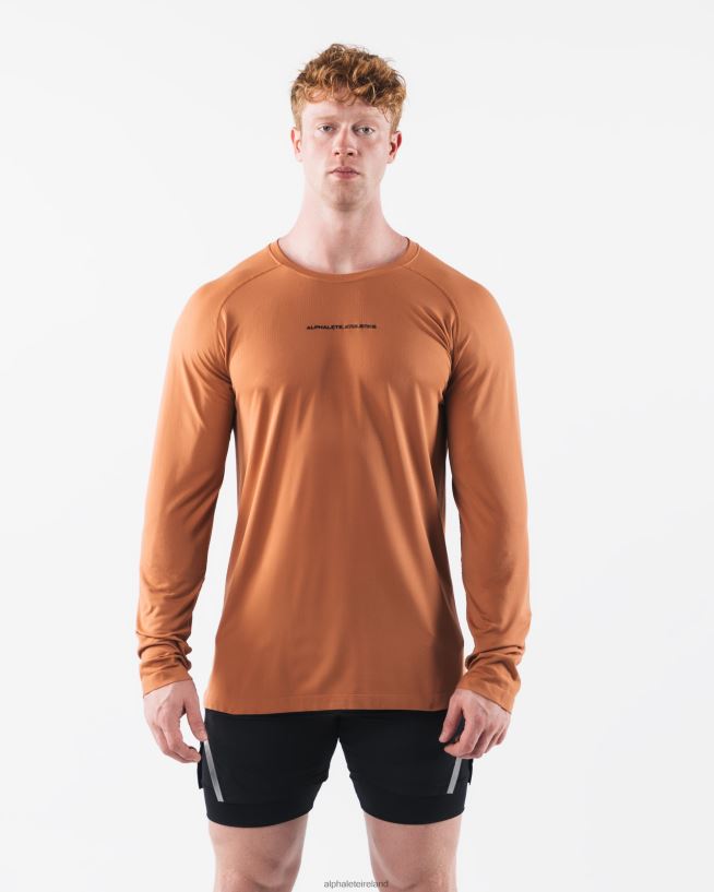 Clothing IE Alphalete Men AA Airtech LS Tee Alloy Orange 2L4400513