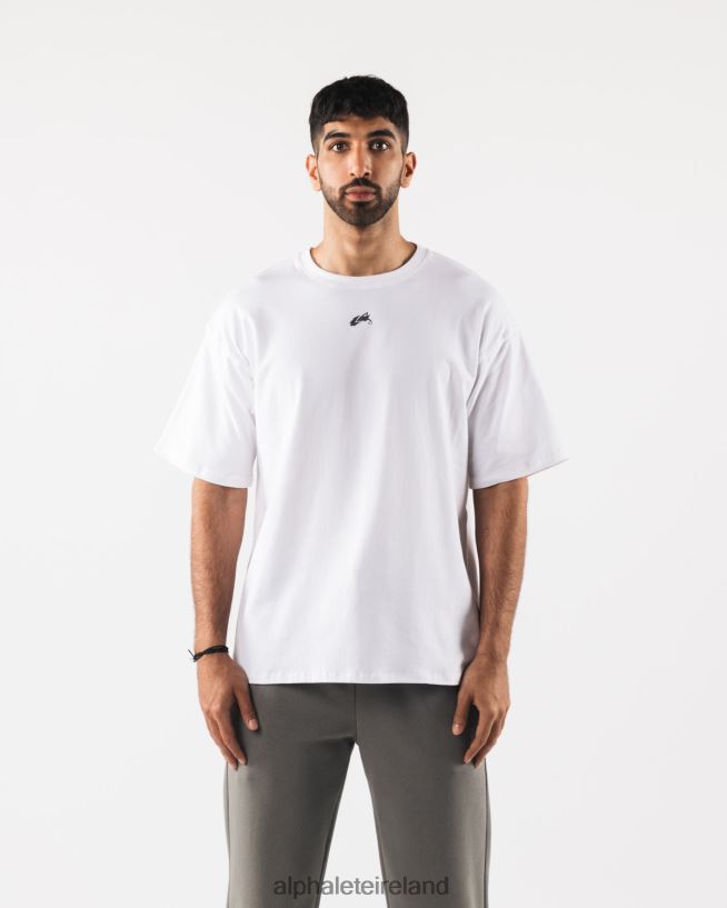 Clothing IE Alphalete Men Aligned Tee White/Pewter 2L4400490