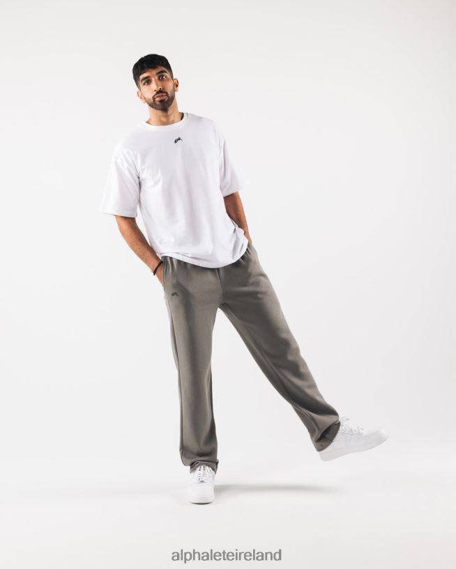 Clothing IE Alphalete Men Aligned Tee White/Pewter 2L4400490