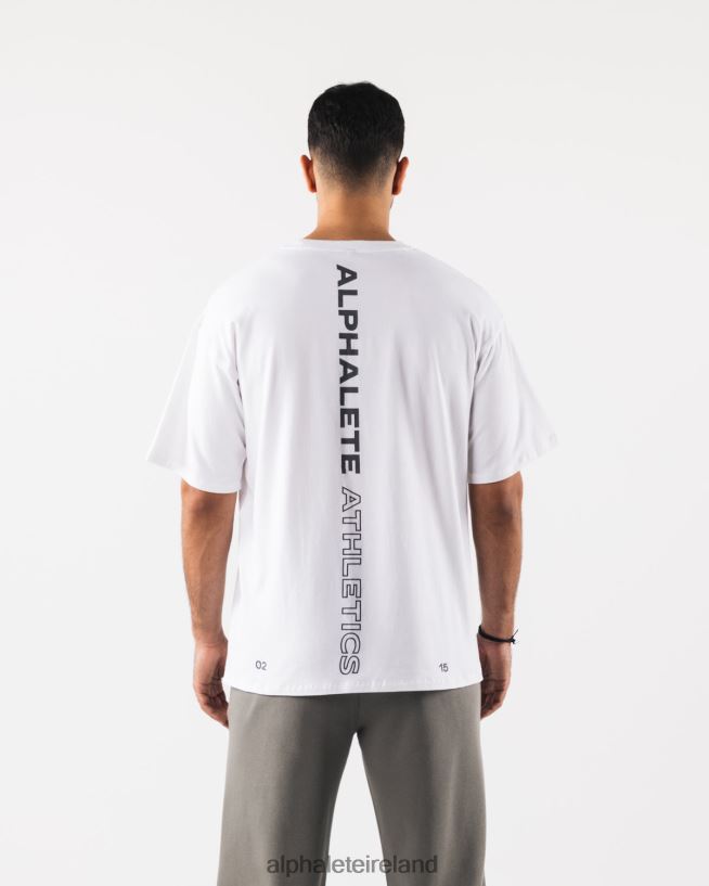 Clothing IE Alphalete Men Aligned Tee White/Pewter 2L4400490