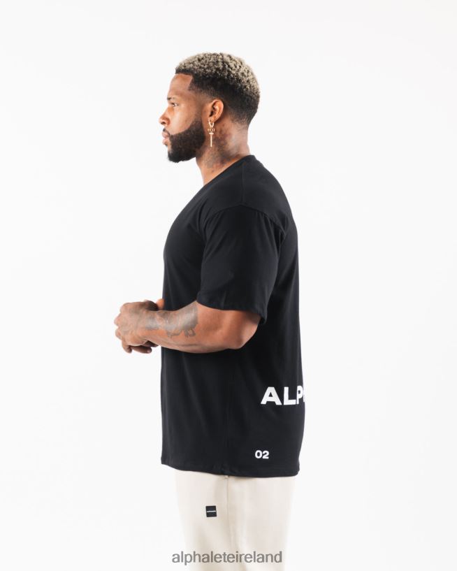Clothing IE Alphalete Men Brushed Crest Tee Black 2L4400537