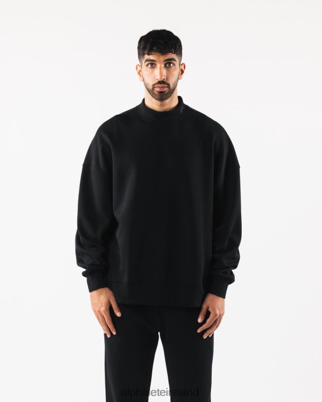 Clothing IE Alphalete Men Origin Mock Neck LS Black 2L4400753