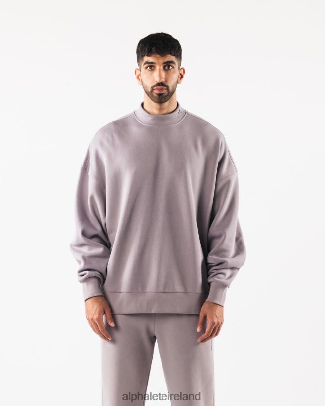 Clothing IE Alphalete Men Origin Mock Neck LS Rose Water Pink 2L4400751