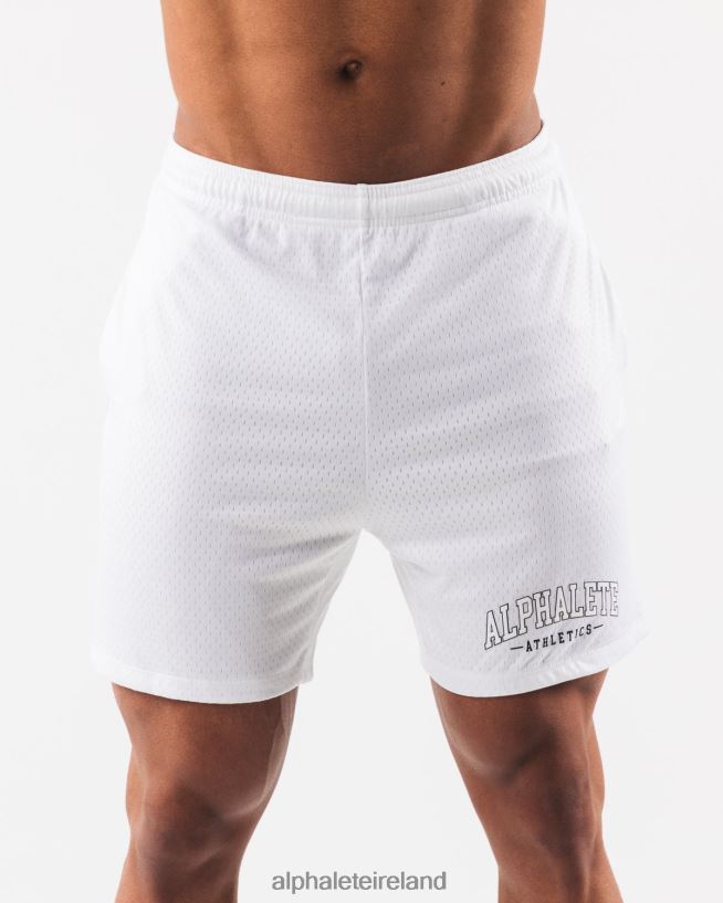 Clothing IE Alphalete Men AA Mesh Short 6" White 2L4400671