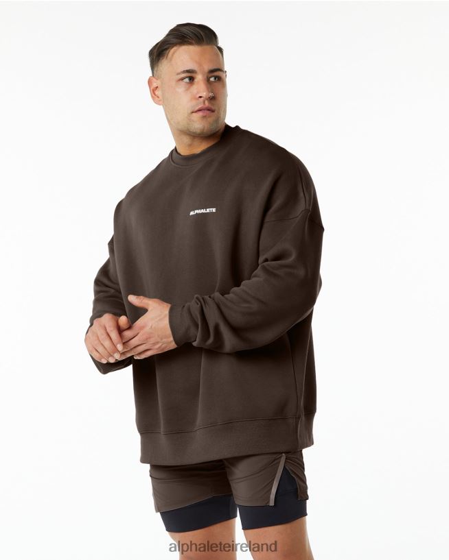 Clothing IE Alphalete Men Classic Crew Fudge Brown 2L4400649