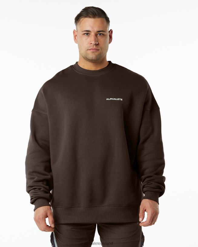 Clothing IE Alphalete Men Classic Crew Fudge Brown 2L4400649