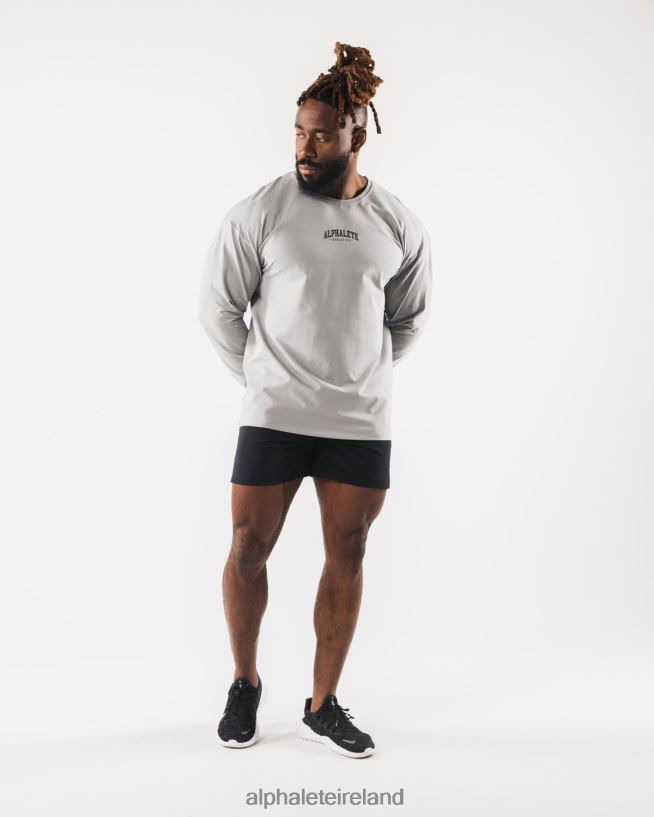 Clothing IE Alphalete Men AA Paisley Print LS Tee Athletic Grey 2L4400530