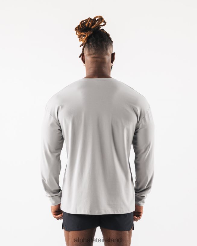 Clothing IE Alphalete Men AA Paisley Print LS Tee Athletic Grey 2L4400530