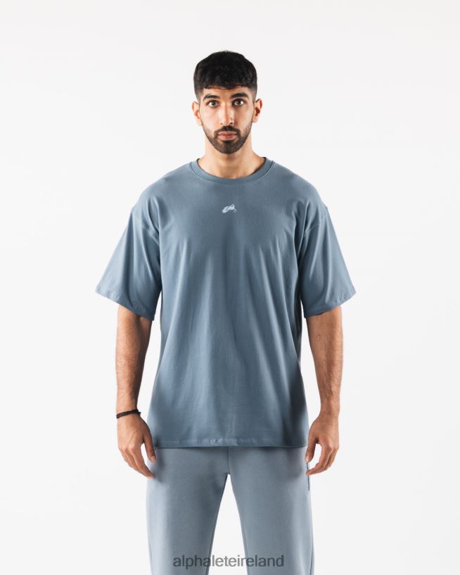 Clothing IE Alphalete Men Aligned Tee Glacier Blue 2L4400497