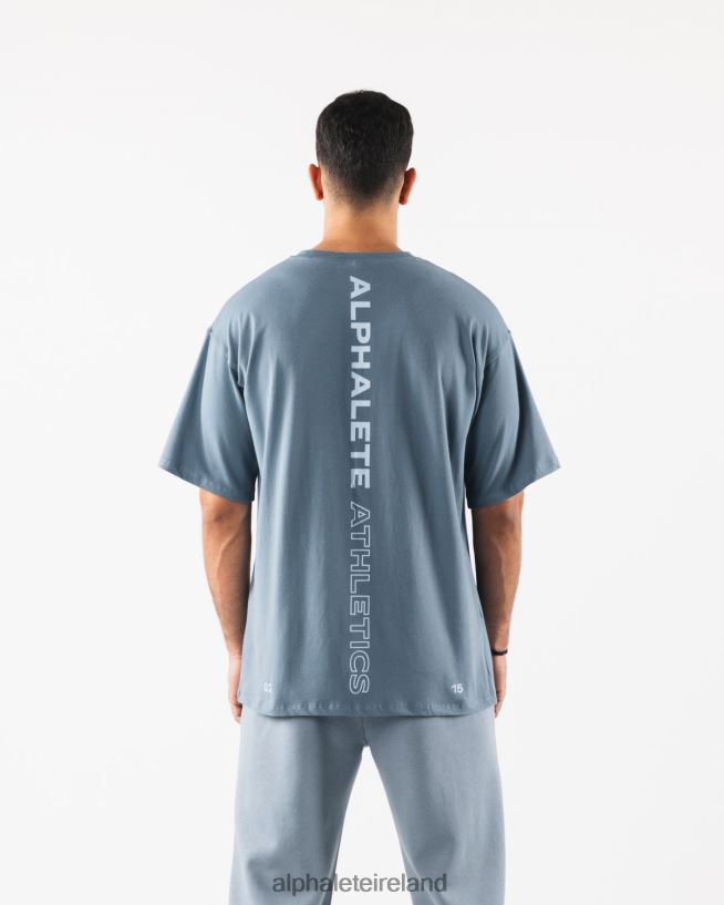 Clothing IE Alphalete Men Aligned Tee Glacier Blue 2L4400497