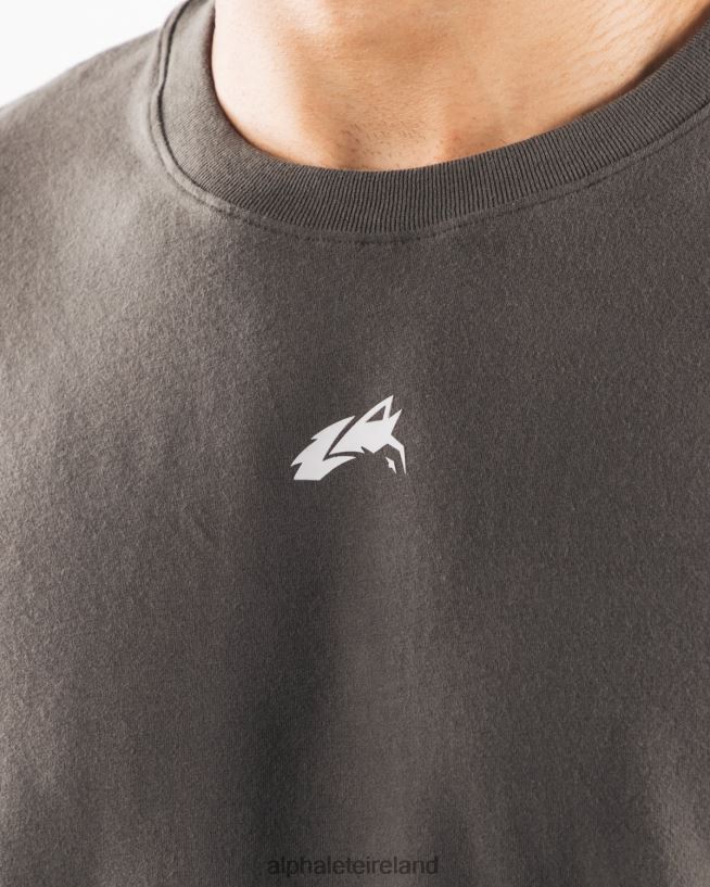 Clothing IE Alphalete Men Aligned Tee Pewter Brown 2L4400501