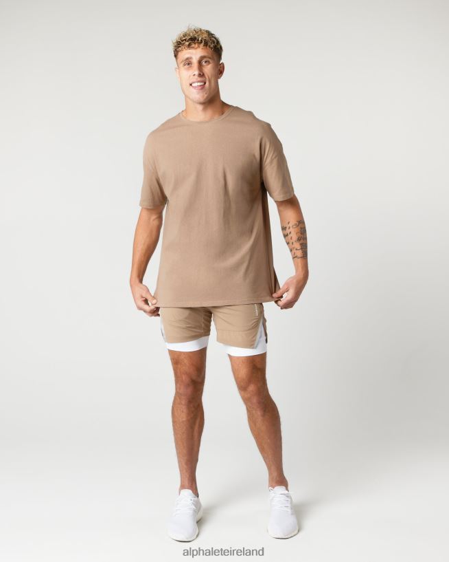 Clothing IE Alphalete Men Heavy Cotton Core Tee Chai Brown 2L4400548