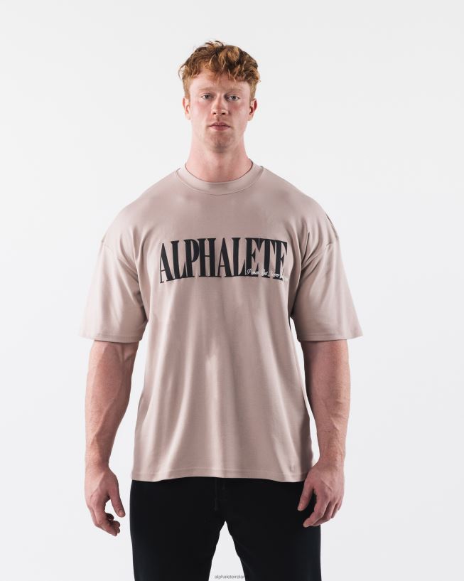Clothing IE Alphalete Men Republic Tee Atmosphere Brown 2L4400503