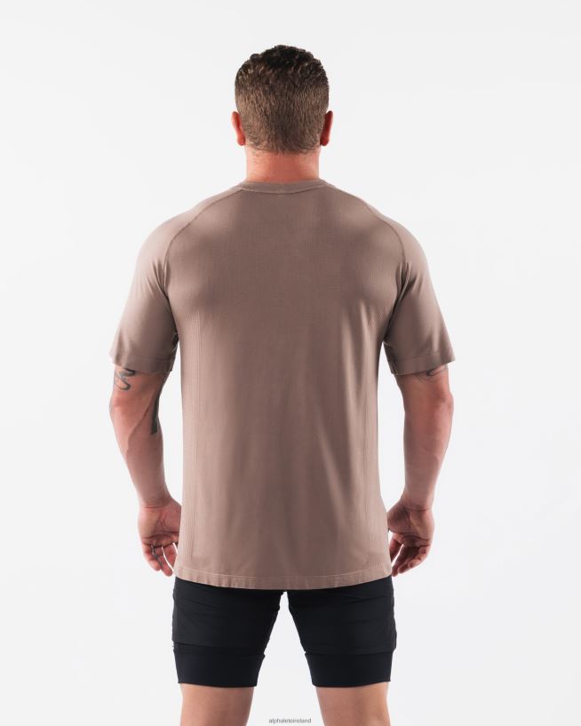 Clothing IE Alphalete Men Wolf Head Airtech Tee Creamy Beige Brown 2L4400516