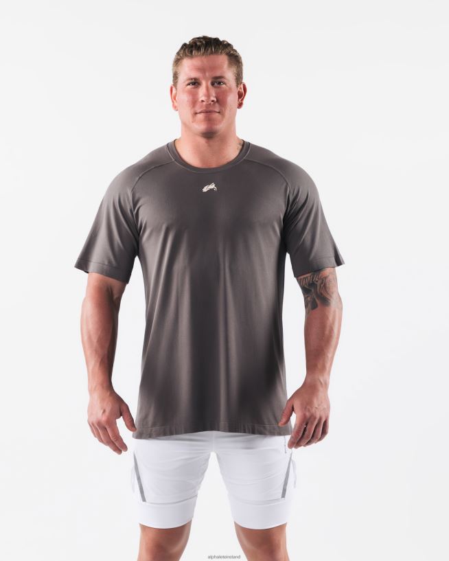 Clothing IE Alphalete Men Wolf Head Airtech Tee Dusty Concrete Grey 2L4400518