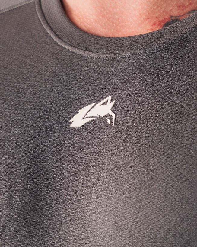 Clothing IE Alphalete Men Wolf Head Airtech Tee Dusty Concrete Grey 2L4400518