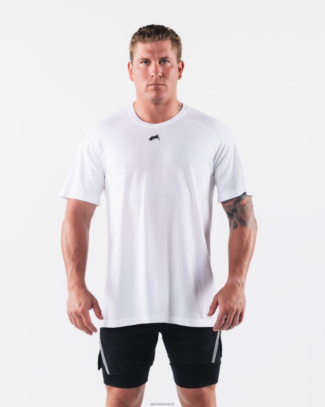 Clothing IE Alphalete Men Wolf Head Airtech Tee White 2L4400508