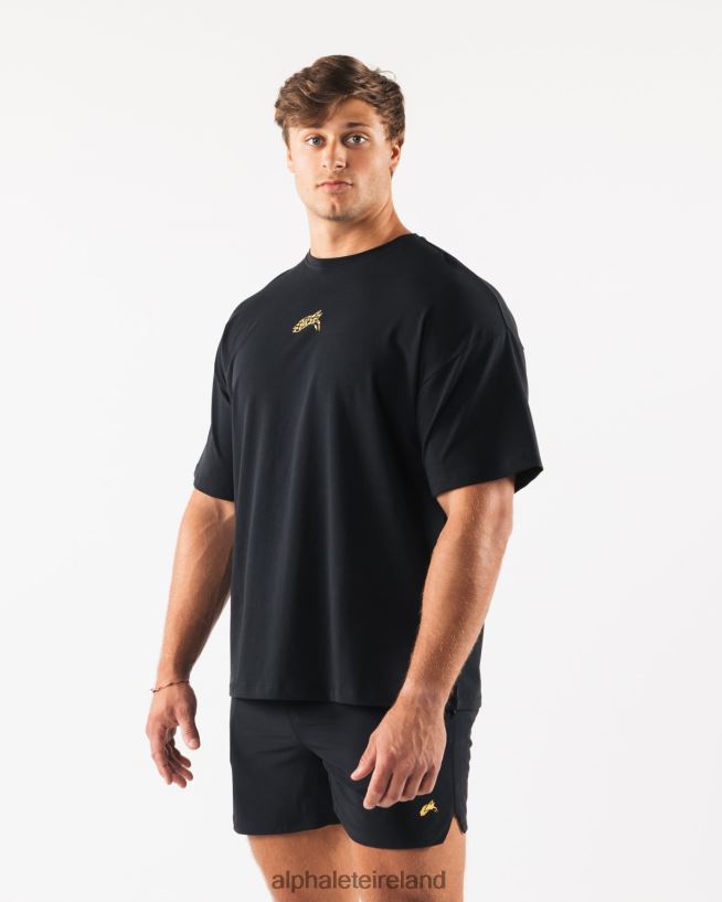 Clothing IE Alphalete Men Wolf Head Paisley Print Tee Black 2L4400531