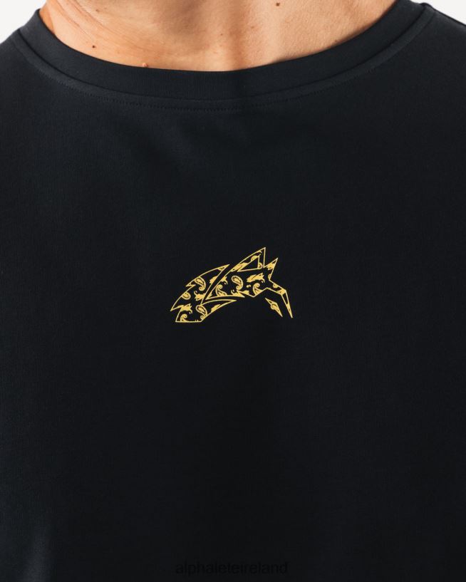 Clothing IE Alphalete Men Wolf Head Paisley Print Tee Black 2L4400531