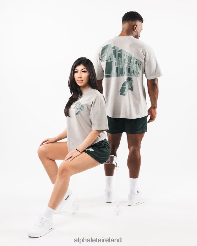 Clothing IE Alphalete Unisex Dimensional Tee Dark Silver Grey 2L4400545