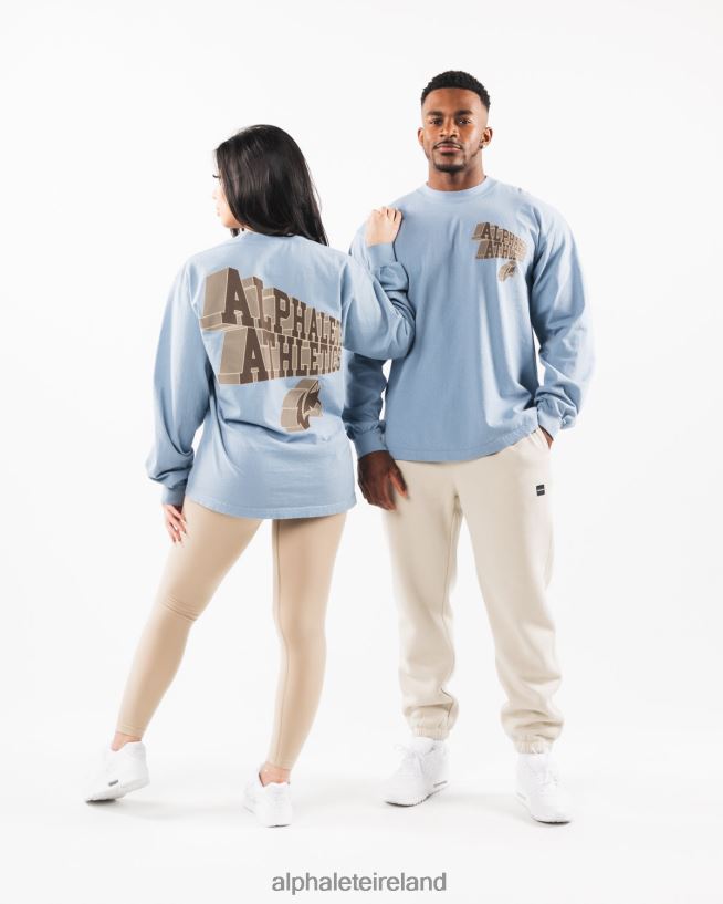 Clothing IE Alphalete Unisex Dimensional Tee Sky Blue 2L4400546