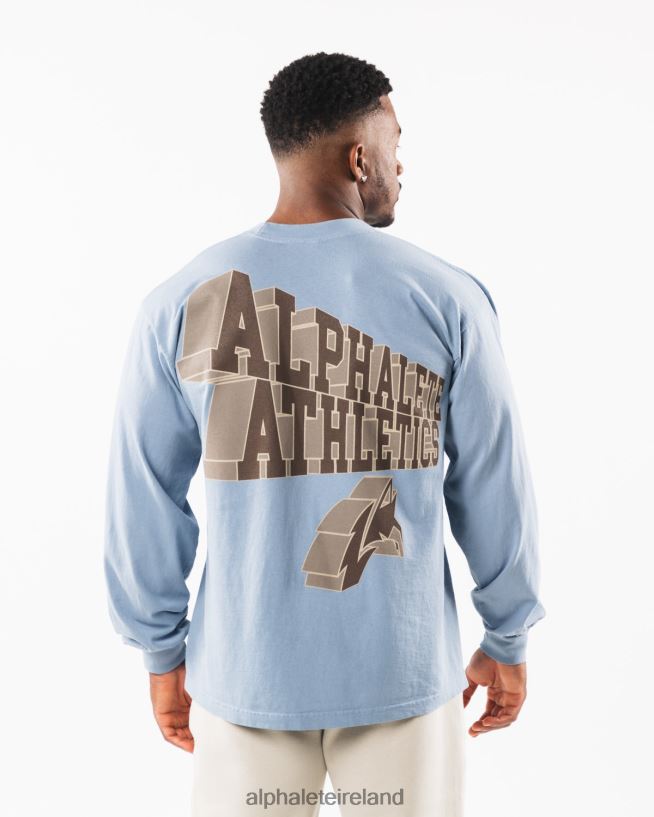 Clothing IE Alphalete Unisex Dimensional Tee Sky Blue 2L4400546