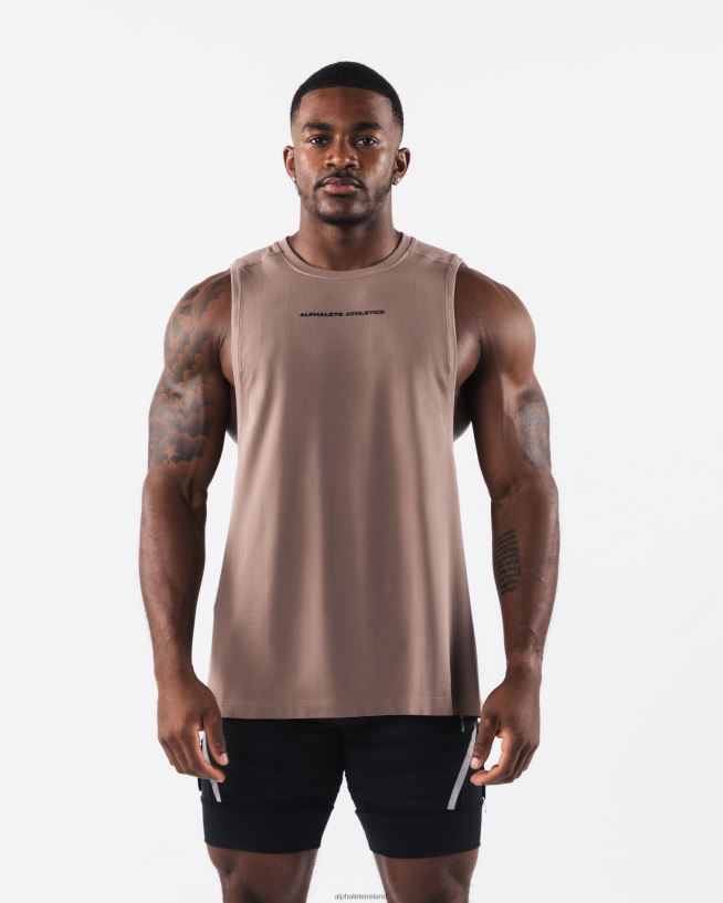 Clothing IE Alphalete Men AA Airtech Cutoff Creamy Beige Brown 2L4400574