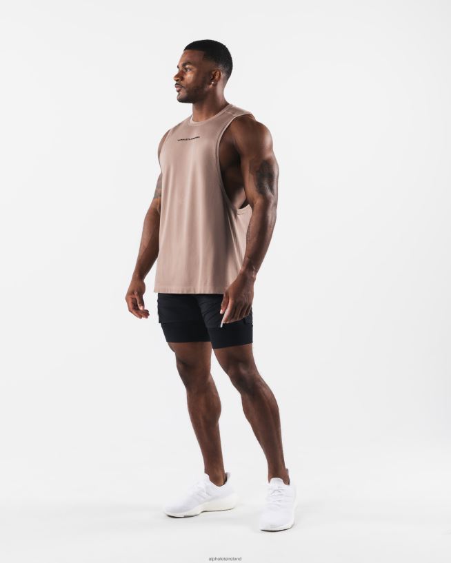 Clothing IE Alphalete Men AA Airtech Cutoff Creamy Beige Brown 2L4400574