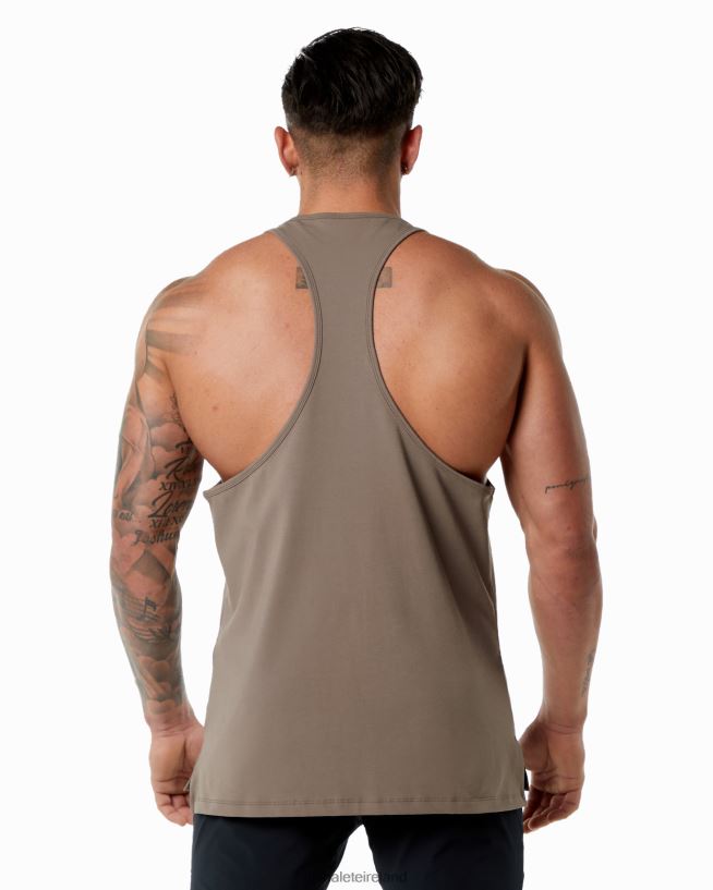 Clothing IE Alphalete Men Emblem Stringer Mocha Brown 2L4400602