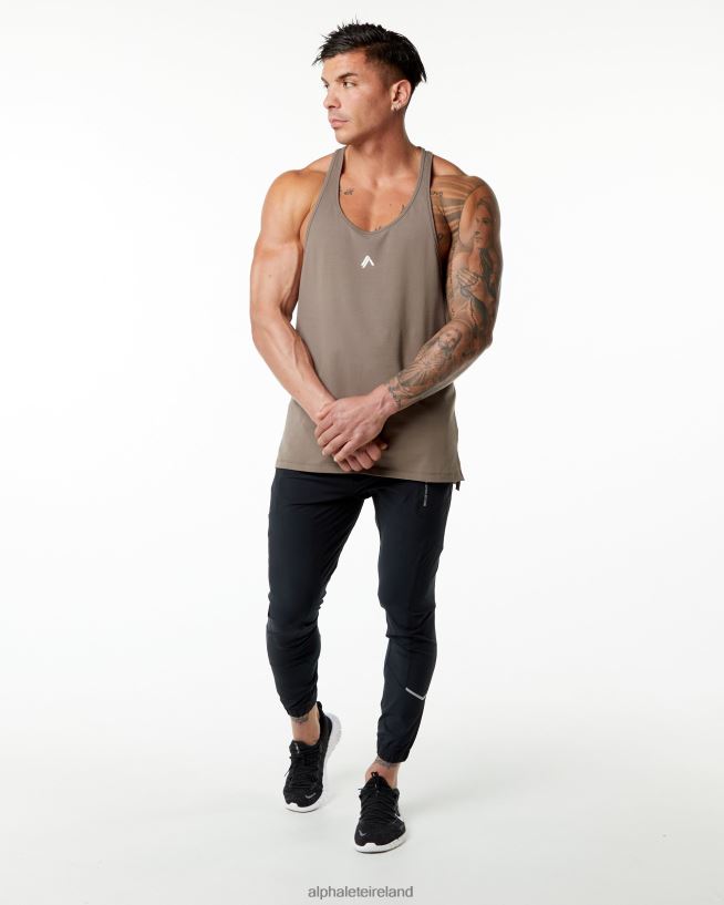 Clothing IE Alphalete Men Emblem Stringer Mocha Brown 2L4400602